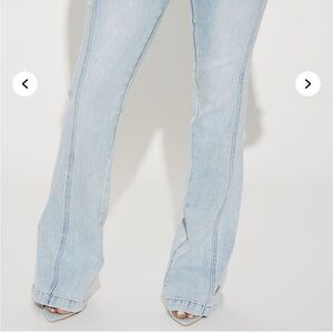 Fashion Nova Blue Clap Back Denim Jeans
